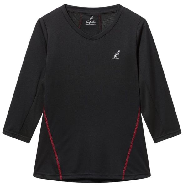 Women's long sleeve T-shirt Australian Tennis Ace Net 3/4 Sleeves - Black