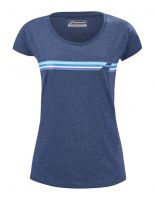 Дамска тениска Babolat Exercise Stripes Tee W - estate blue heather