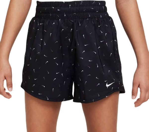 Dievčenské šortky Nike Dri-Fit One High-Waisted Woven Training Shorts - black/white