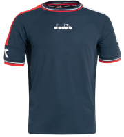 Herren Tennis-T-Shirt Diadora SS T-Shirt Icon - blue corsair