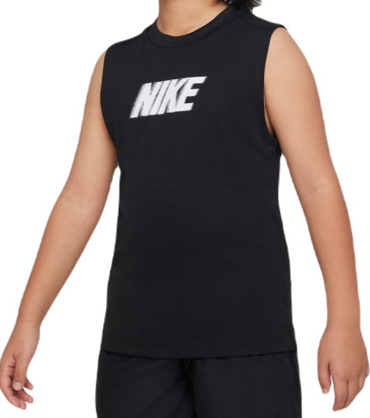Camiseta de manga larga para niño Nike Dri-Fit Multi+ Sleeveless Training Top - black/white