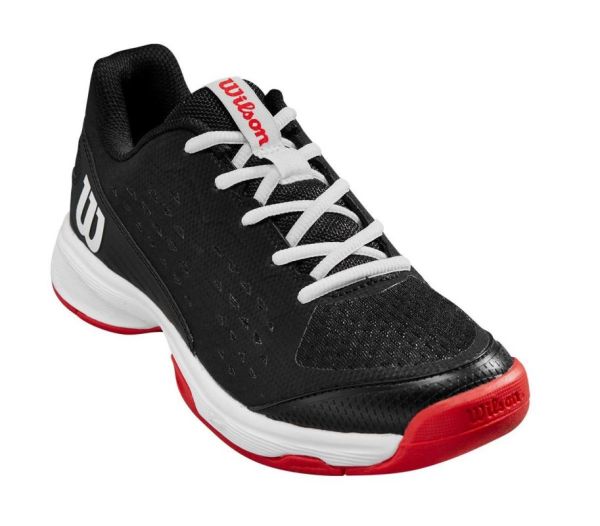 Zapatillas de tenis para niños Wilson Rush Pro JR L - black/wilson red/white