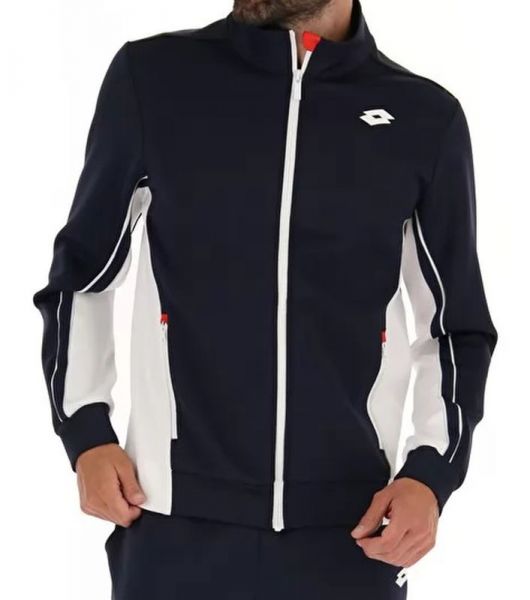Sweat de tennis pour hommes Lotto Squadra II Jacket - navy blue/bright white