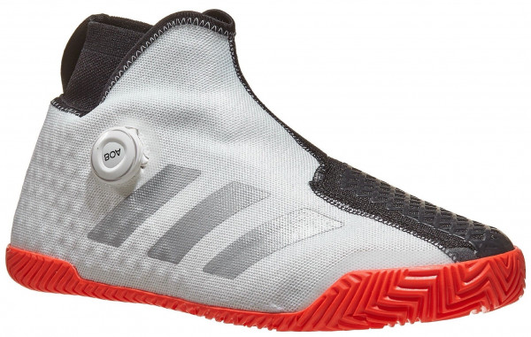 adidas men's stycon boa tennis shoes white and silver metallic