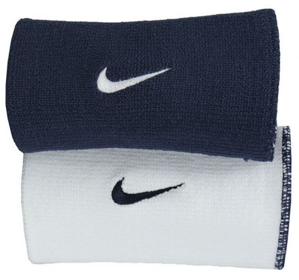 Znojnik za ruku Nike Dri-Fit Double-Wide Wirstbands Home & Away 2P - white/black