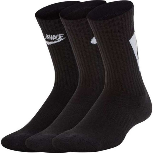 Chaussettes de tennis Nike Everyday Cushioned Crew 3P Youth - black