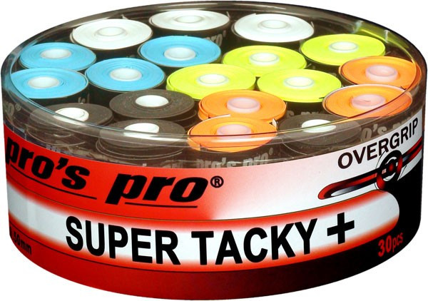 Owijki tenisowe Pro's Pro Super Tacky Plus 30P - color