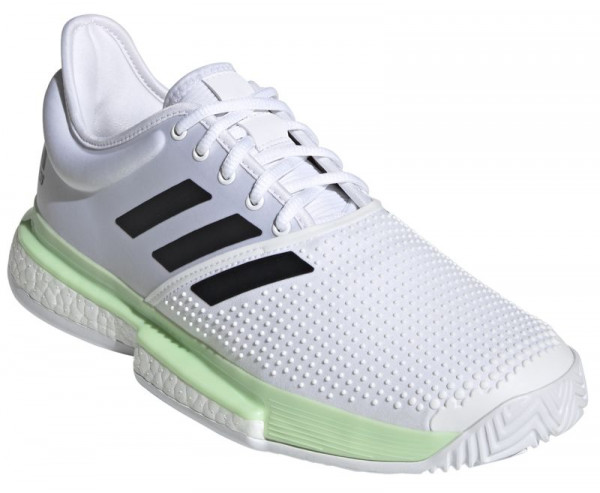  Adidas SoleCourt Boost M - white/core black/glow green