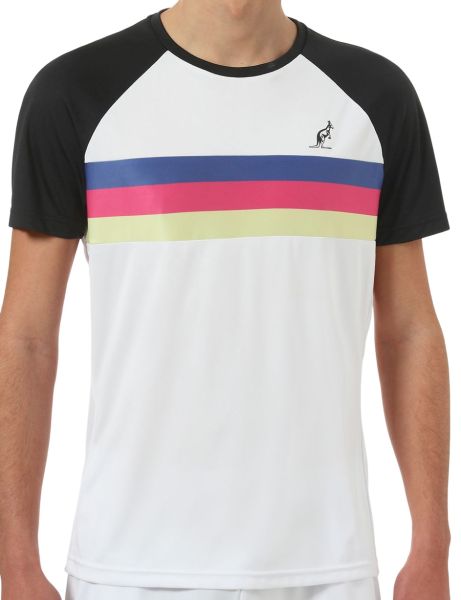 Herren Tennis-T-Shirt Australian Ace T-Shirt with Print - bianco
