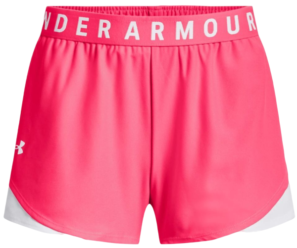 Shorts de tenis para mujer Under Armour Women's UA Play Up Shorts 3.0 - pink shock/white