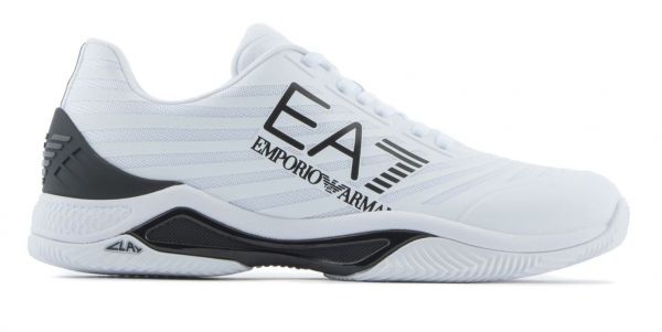 Férfi cipők EA7 Unisex Woven Sneaker - white/black
