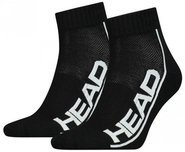 Socks Head Performance Quarter 2P - black/white