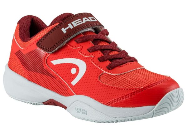 Juniorskie buty tenisowe Head Sprint Velcro 3.0 - orange/dark red