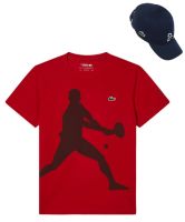 Pánské tričko Lacoste Tennis X Novak Djokovic Set - Červený