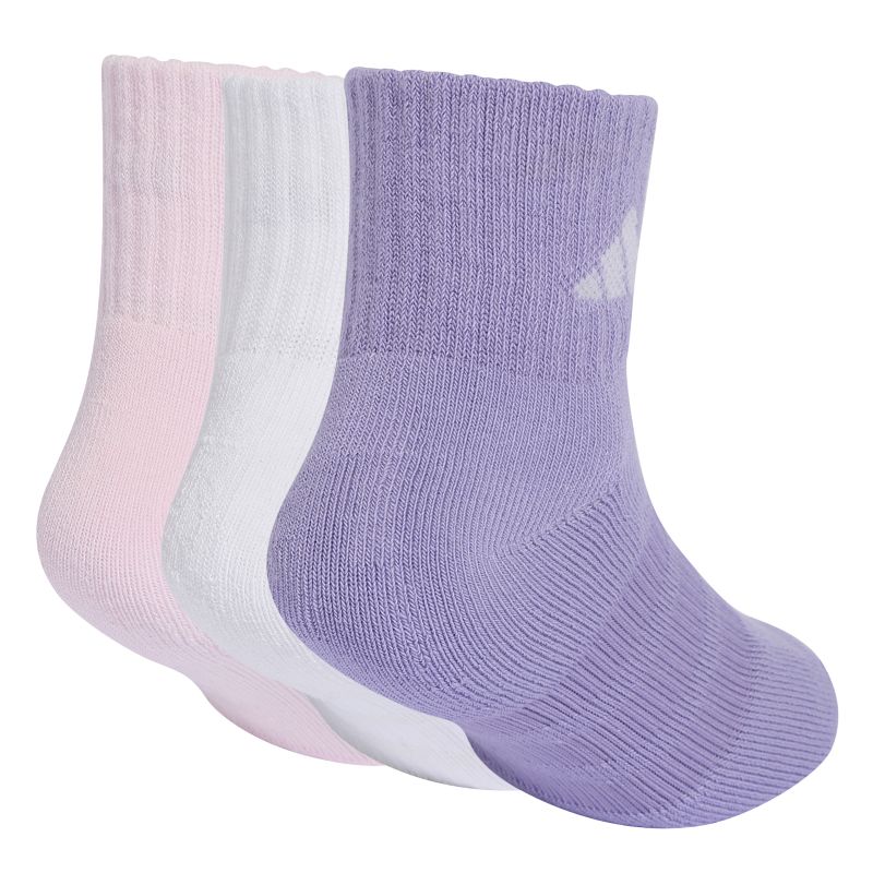 Adidas Kids Cushioned Ankle 3P - magic lilac/white/clear pink Adidas Kids Cushioned Ankle 3P - magic lilac/white/clear pink