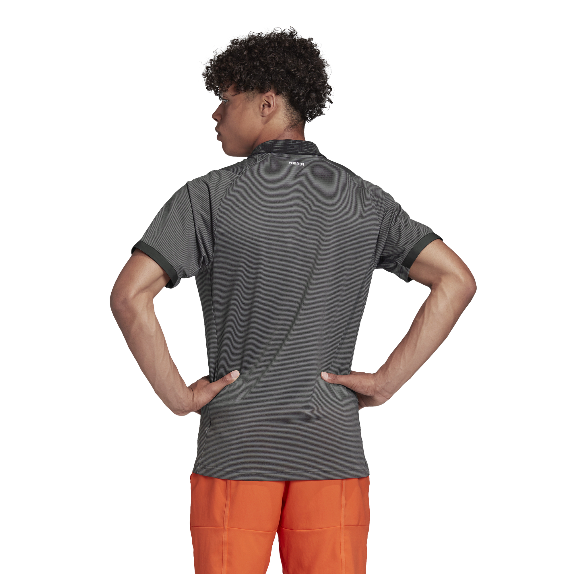 Adidas M Freelift Polo Primeblue - grey six/true orange