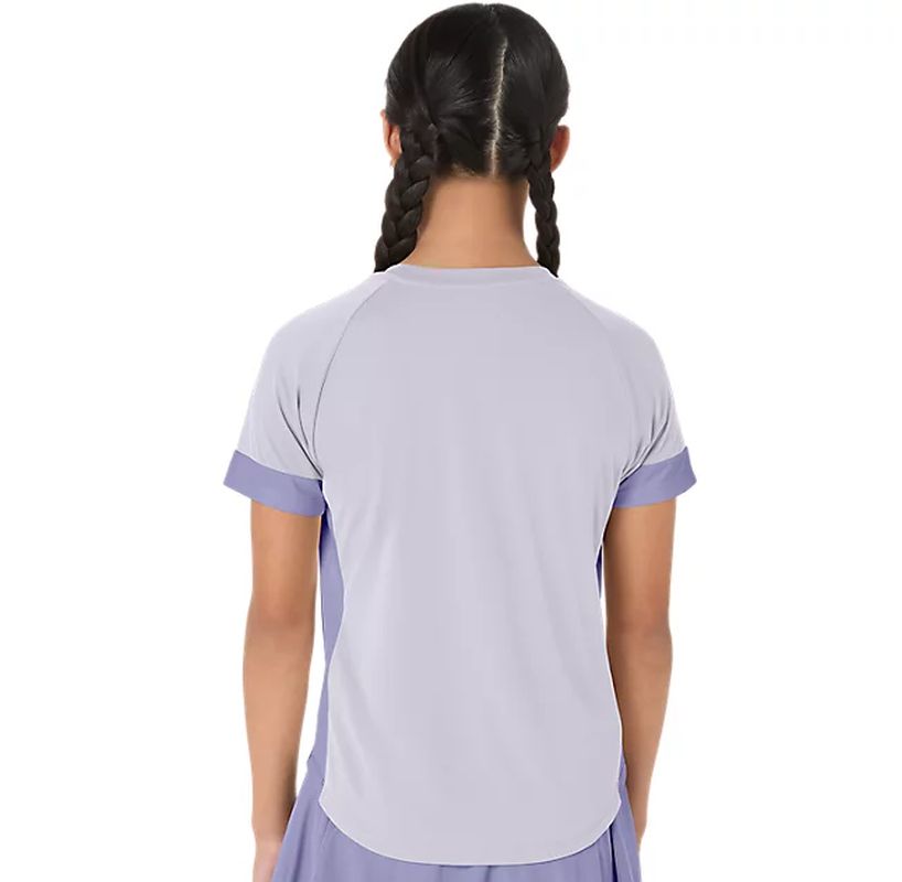 Asics Girls Short Sleeve Top - lilac hint/bluebell