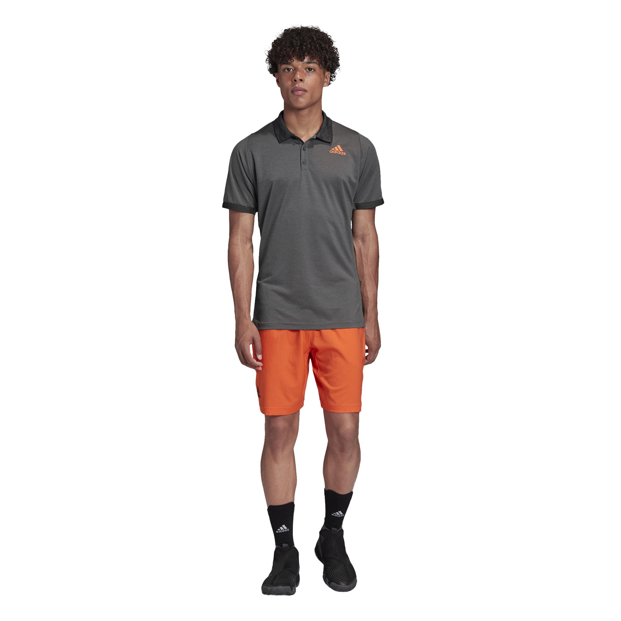 Adidas M Freelift Polo Primeblue - grey six/true orange