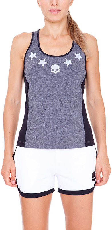 Hydrogen Tech Star Tank Top - anthracite melange/white