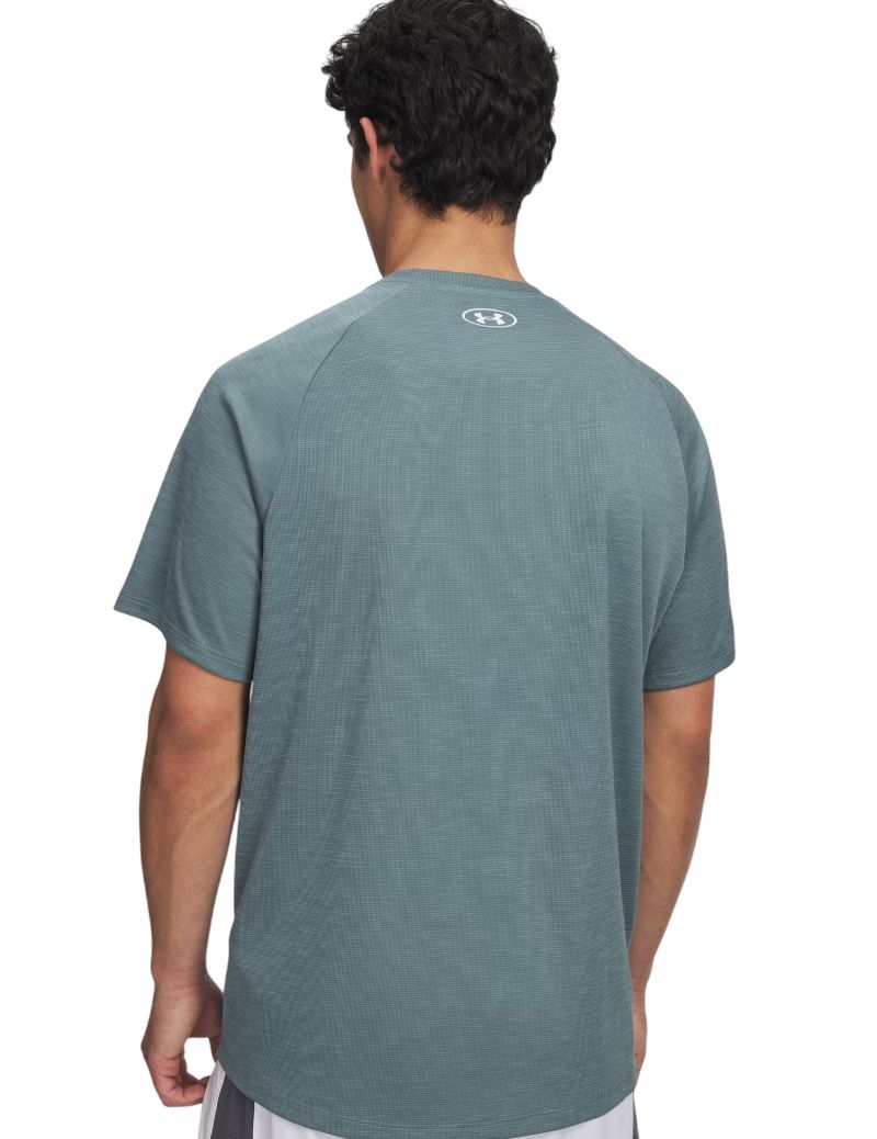 Under Armour Tech Textured Short Sleeve - jasper blue/white