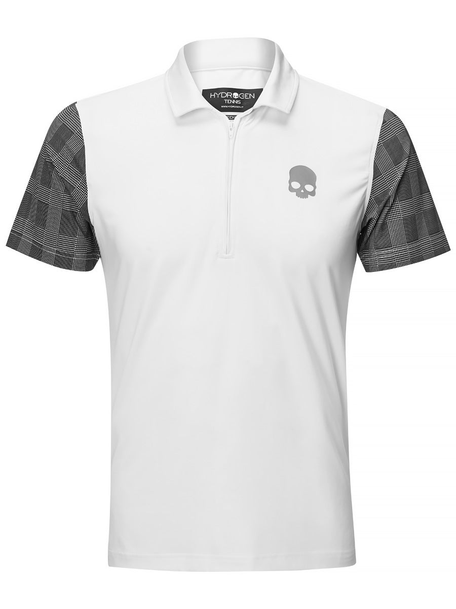 Hydrogen Tech Zipped Polo - white/black