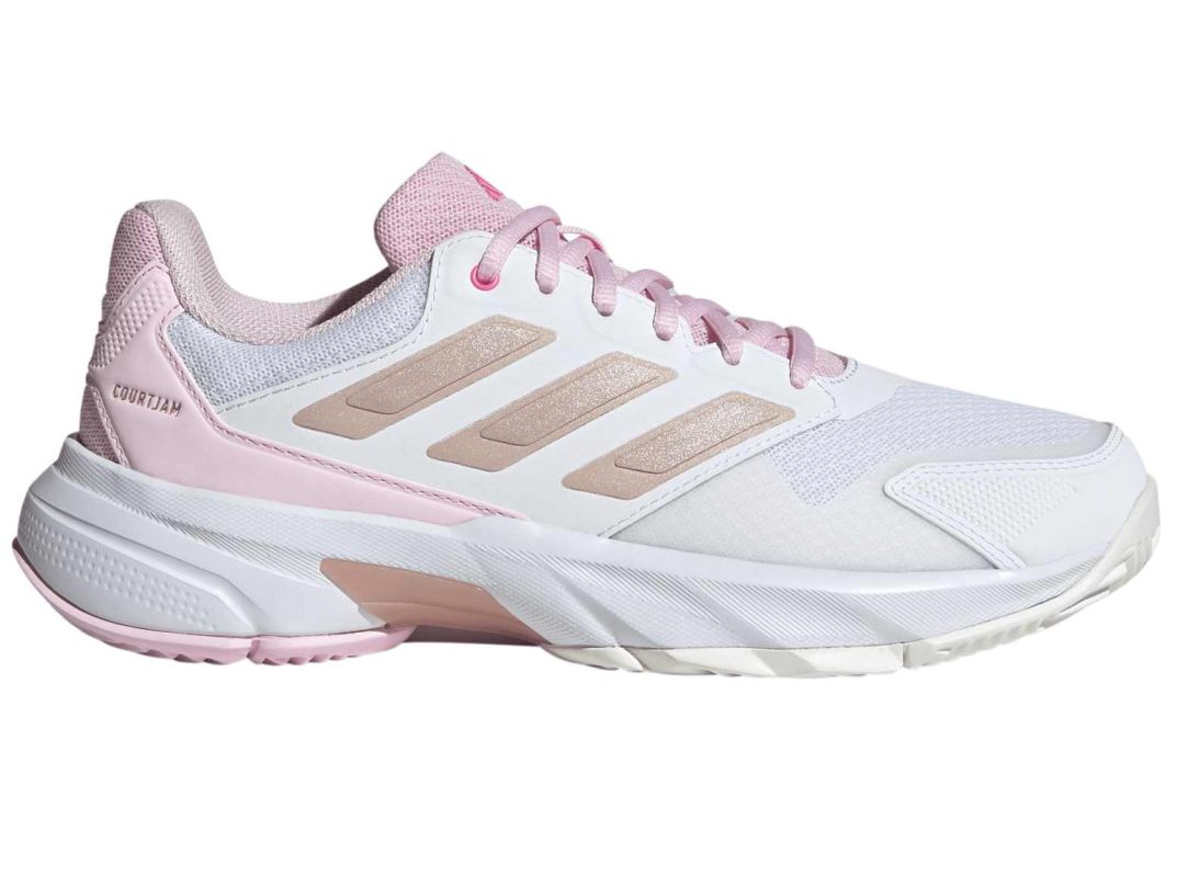 Adidas CourtJam Control 3 W - cloud white/silver metallic/lucid pink