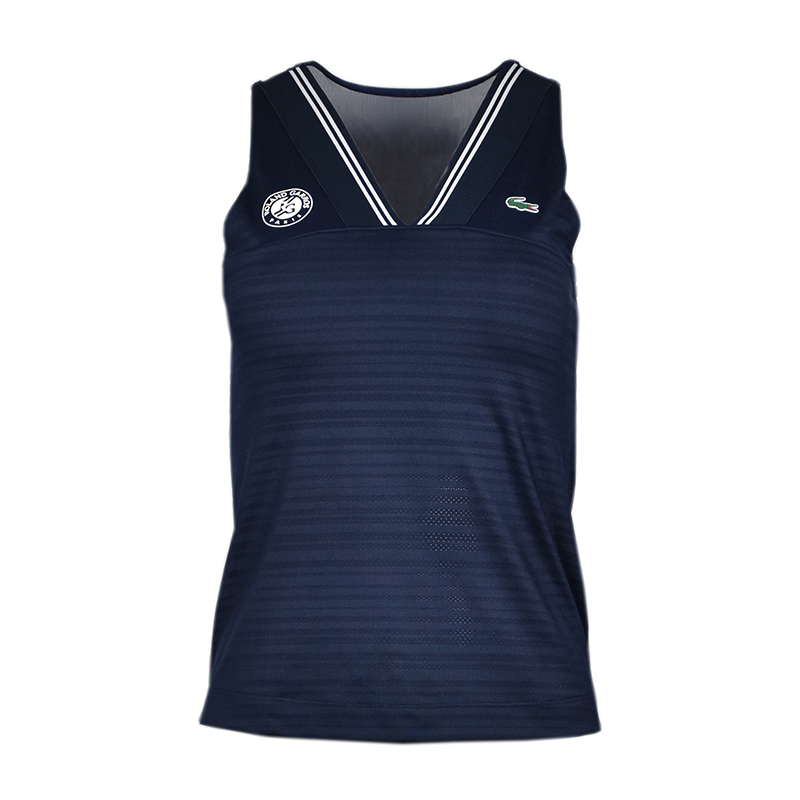 Lacoste Women's Spring Roland Garros Tank navy blue/white