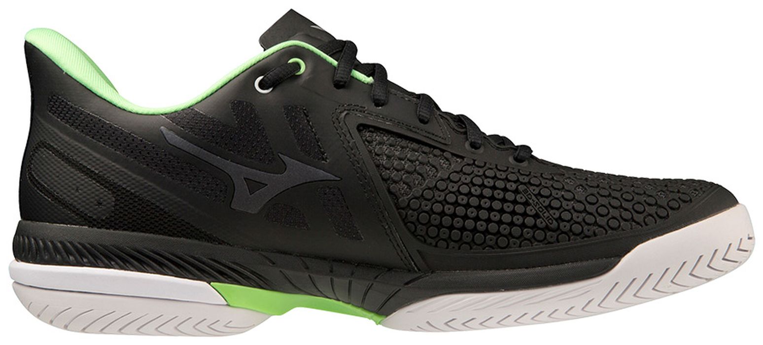 61GA227038_27lzJAGSuQ1aJS Mizuno Wave Exceed Tour 5 CC - black/silver/techgree