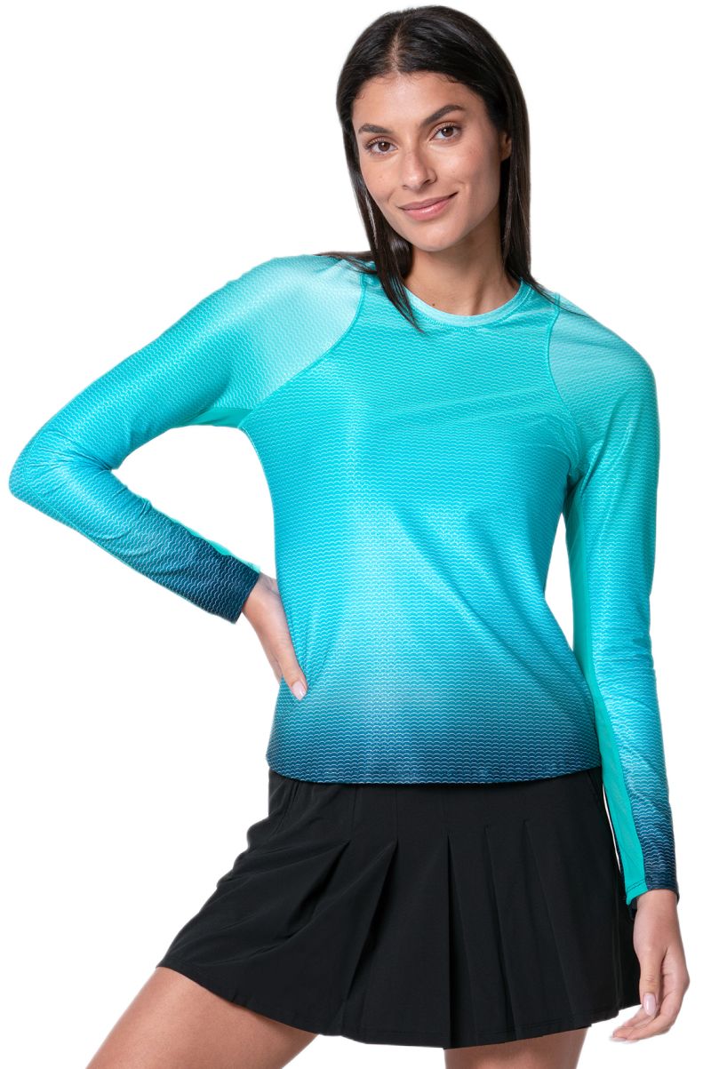 Lucky in Love In It To Win It Long Sleeve - aquamarine