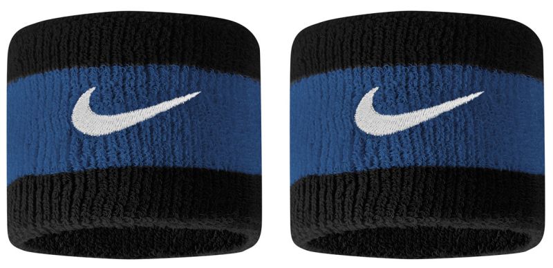 Nike Swoosh Wristbands - black/star blue/white Nike Swoosh Wristbands - black/star blue/white