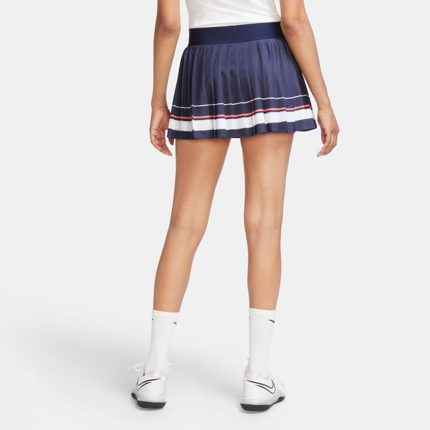 Nike Court Maria Skirt W - blackened blue/white/laser crimson