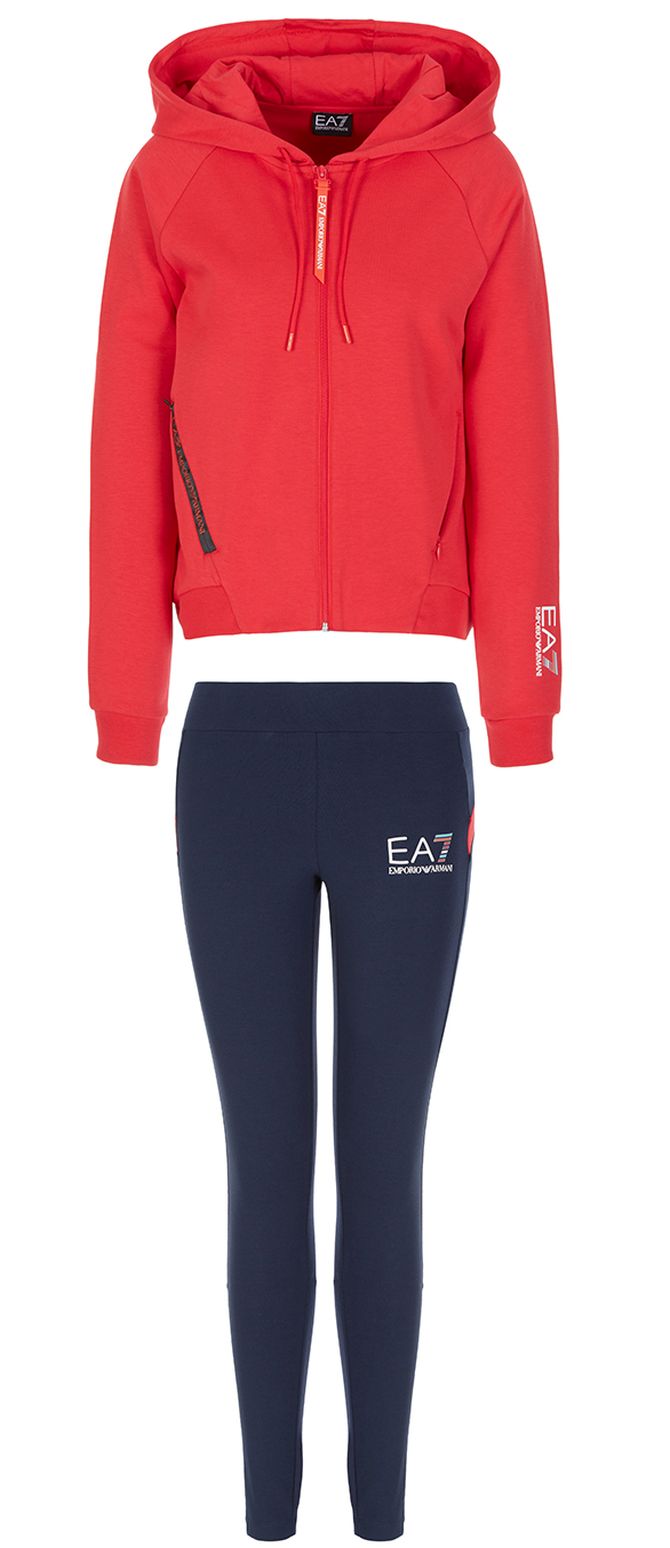 EA7 Woman Jersey Tracksuit - rose/navy blue