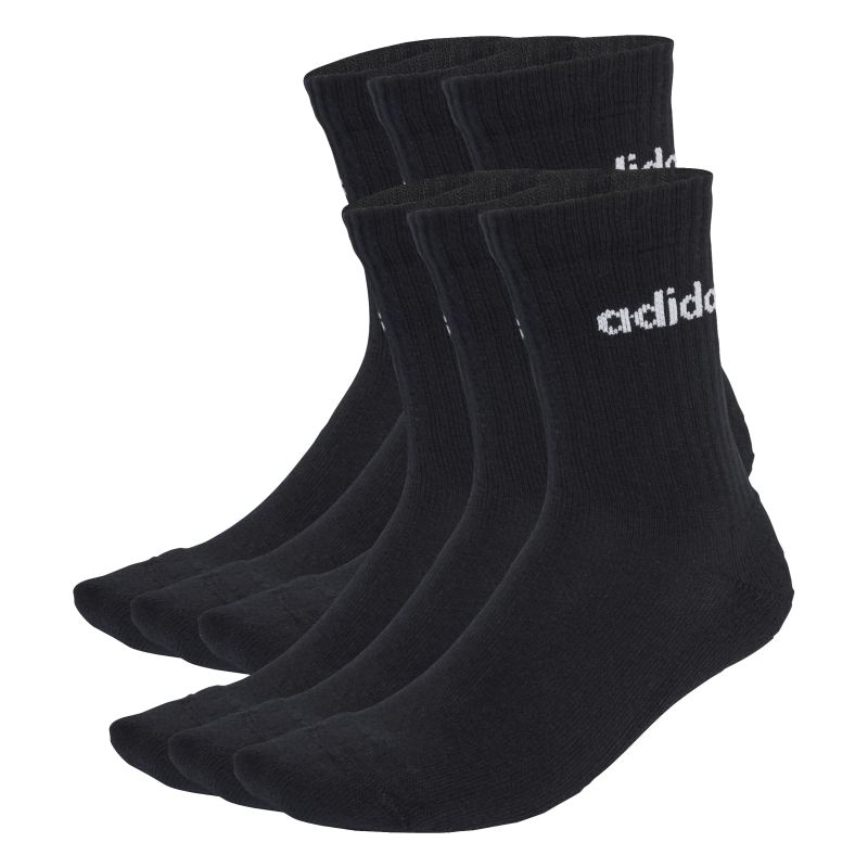 Adidas Linear Crew Cushioned 6P - black/white