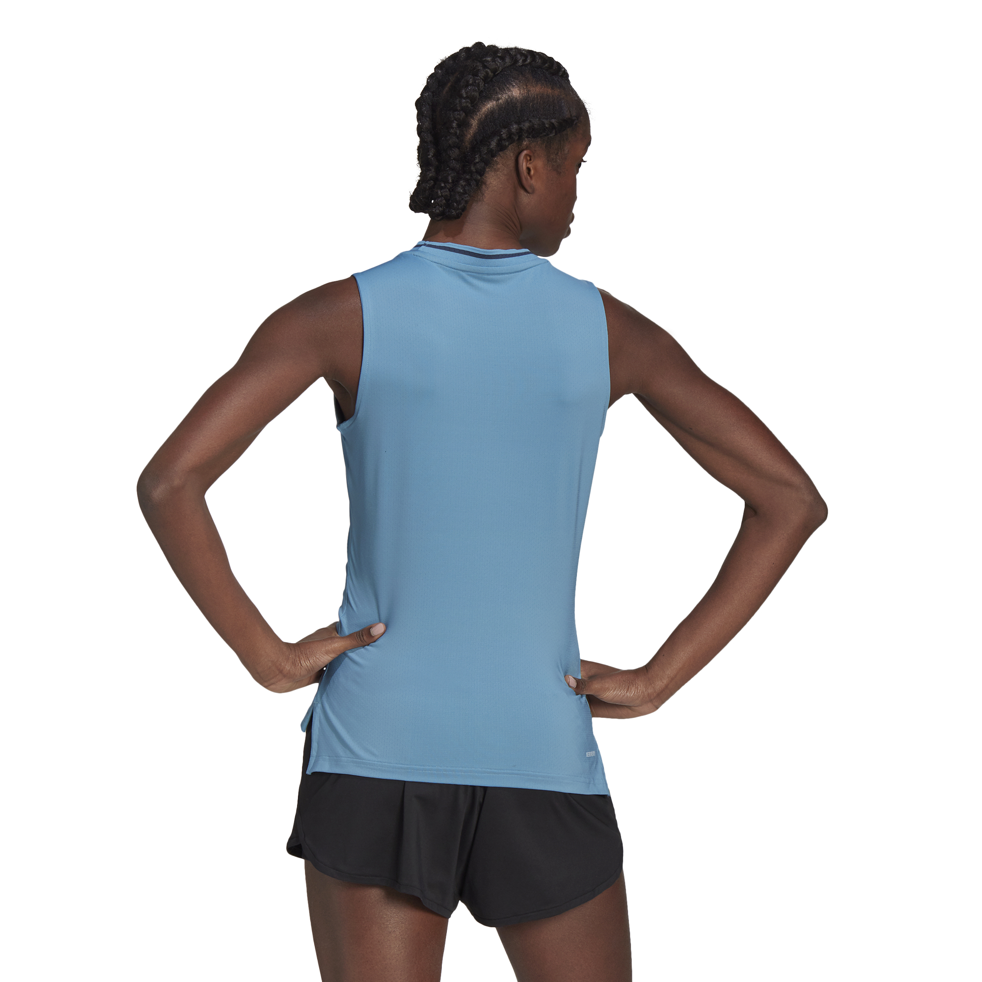 Adidas Match Tank Top W - hazy blue/white