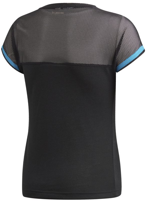Adidas Escouade Tee - black/white/shock cyan