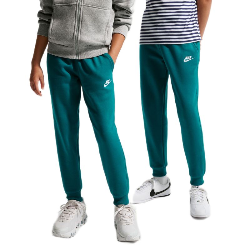 Spodnie dziewczęce Nike Kids Club Fleece - bright spruce/white