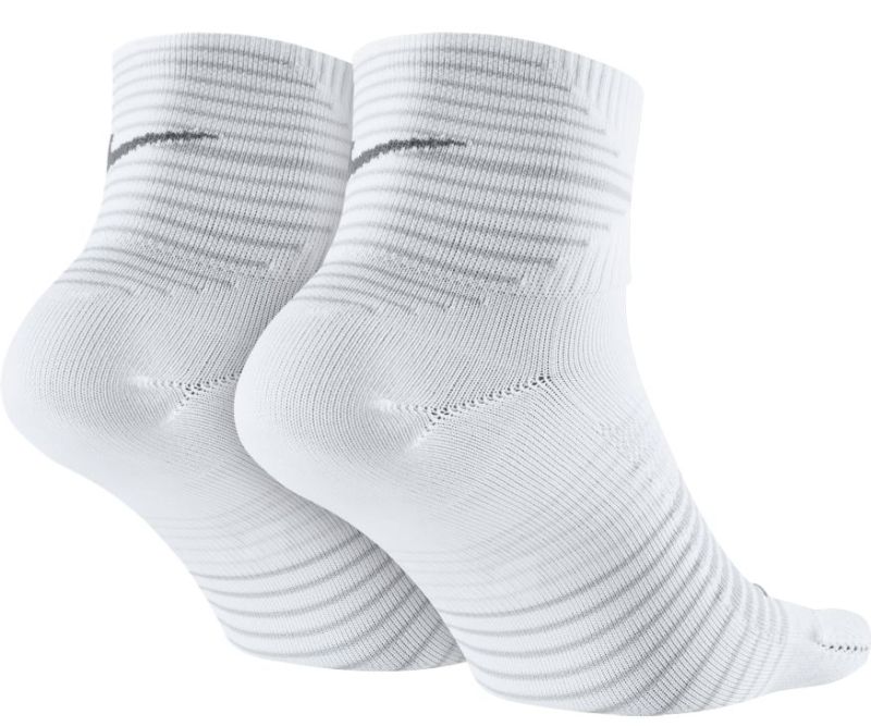 Nike Dri-Fit Lightweight Quarter Running Sock - 2 pary/white/pure platinum/dark grey