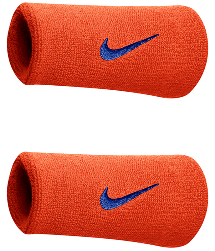 Nike Swoosh Double-Wide Wristbands - team orange/college navy