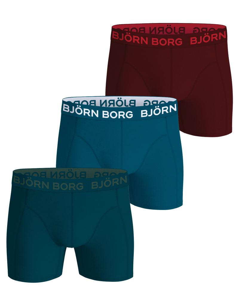 Björn Borg Cotton Stretch 3P - green/blue/red Björn Borg Cotton Stretch 3P - green/blue/red