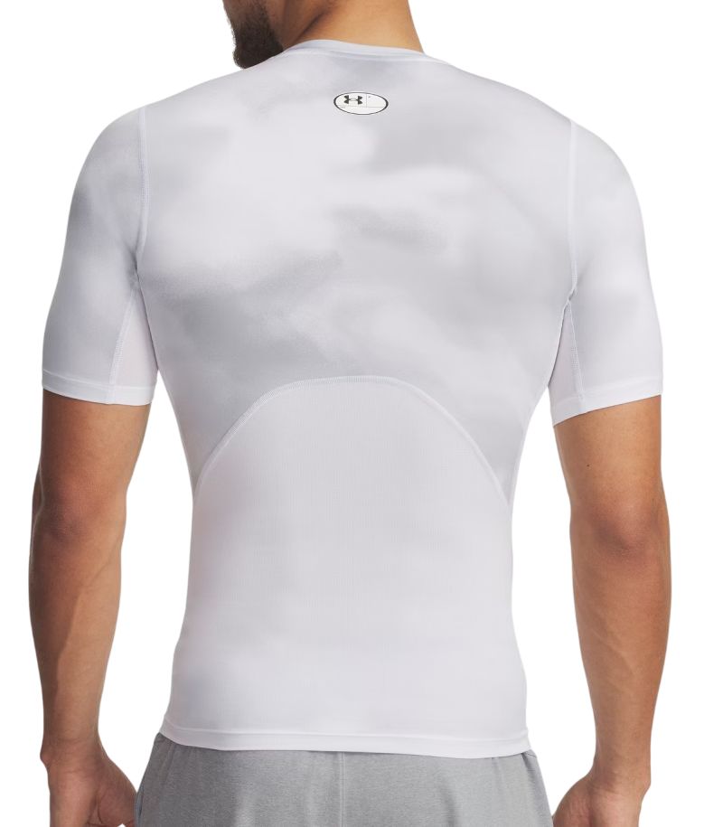 Under Armour HeatGear Printed Short Sleeve - white/halo gray/black