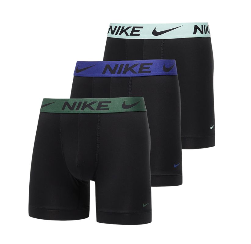Nike Dri-Fit Essential Micro Brief 3P - black mint/deep royal blue/fir green