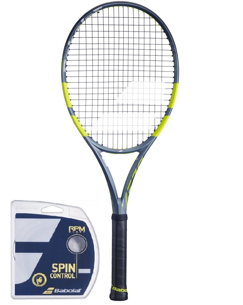 Babolat Pure Aero 98 Gen-9 - metallic dark forest/yellow + string