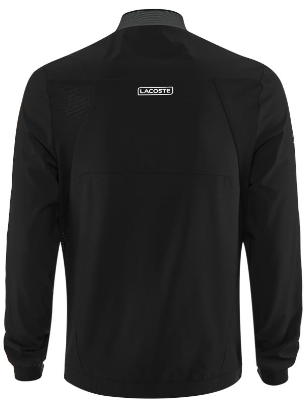 Lacoste Men's SPORT Novak Djokovic Collection Ultra Light Technical Jacket - black/black/white