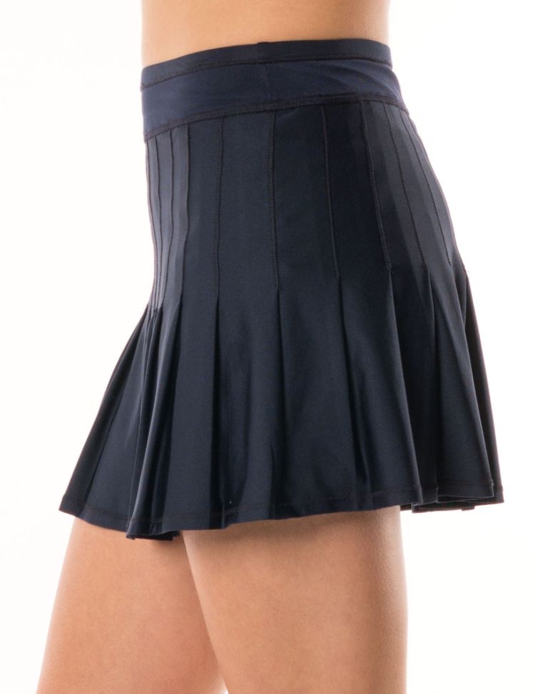 Lucky in Love Core Long Retro Pleated Skirt Women - midnight