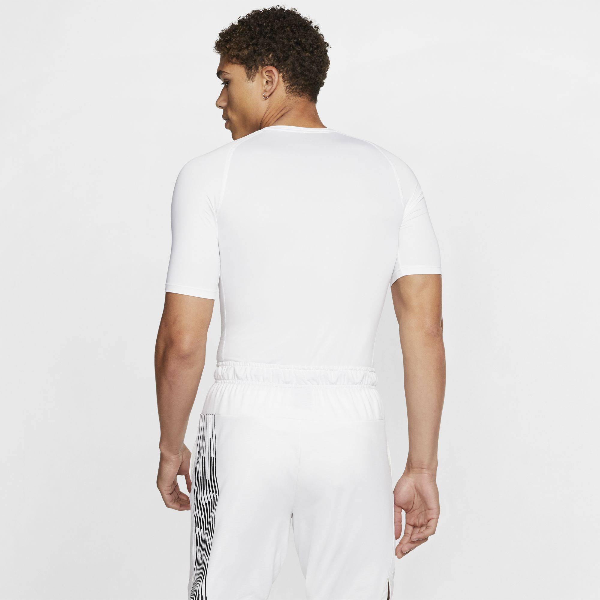 nike-pro-top-ss-tight-white-black-4 Nike Pro Top SS Tight - white/black