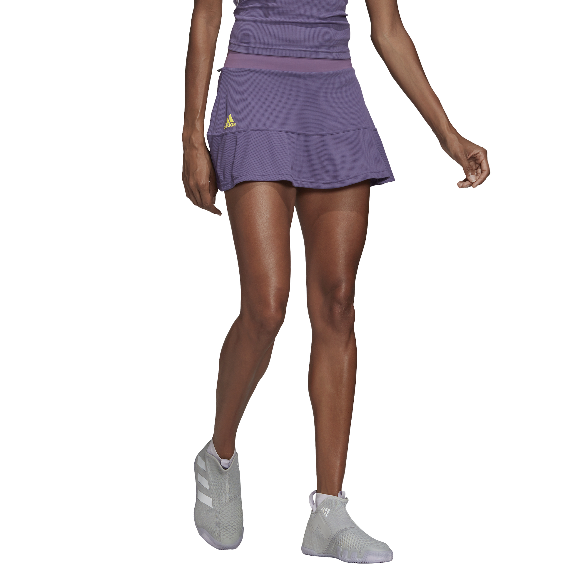 Adidas Match Skirt Heat Ready - tech purple/shock yellow