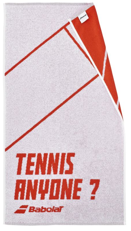 Babolat Medium Towel - white/cherry tomato