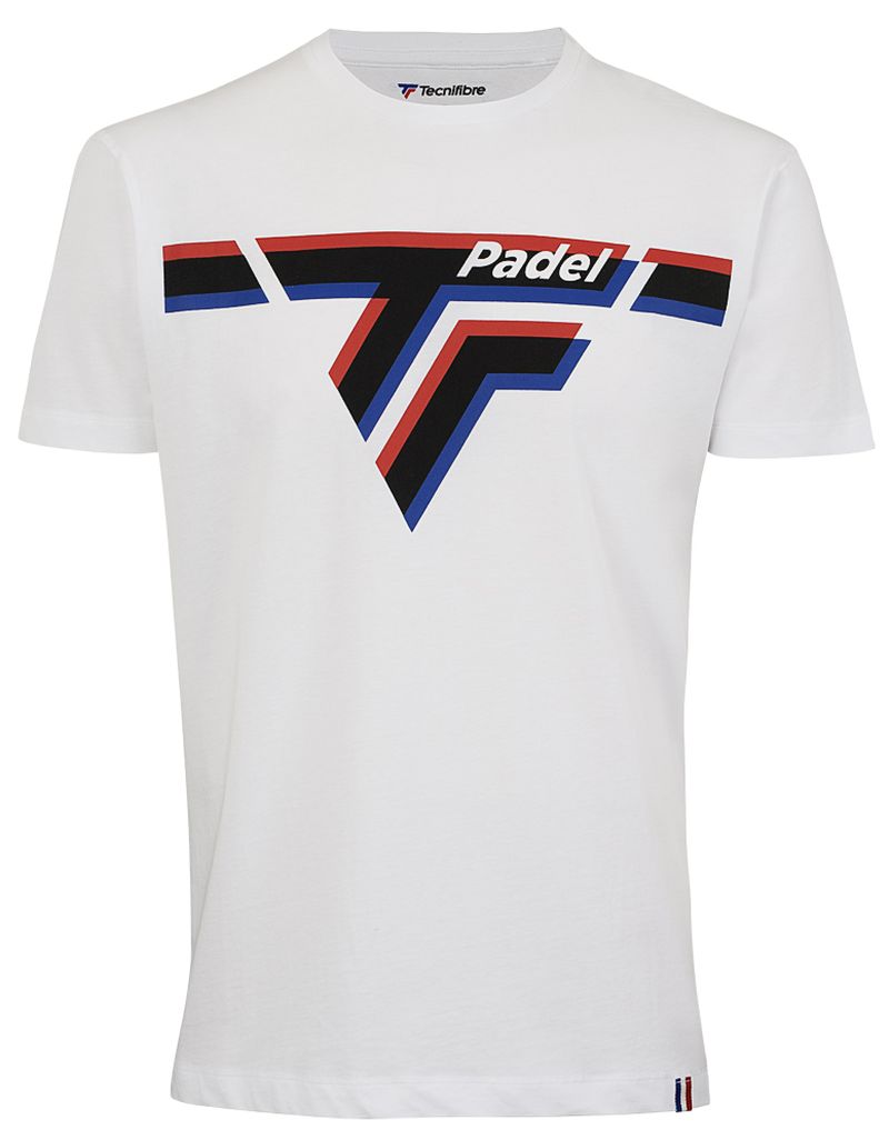 25PADEWH3_1 Tecnifibre Padel Tee - white