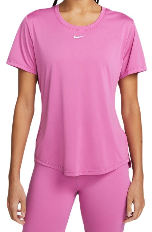 Nike Dri-FIT One Short Sleeve Standard Fit Top - cosmic fuchsia/white