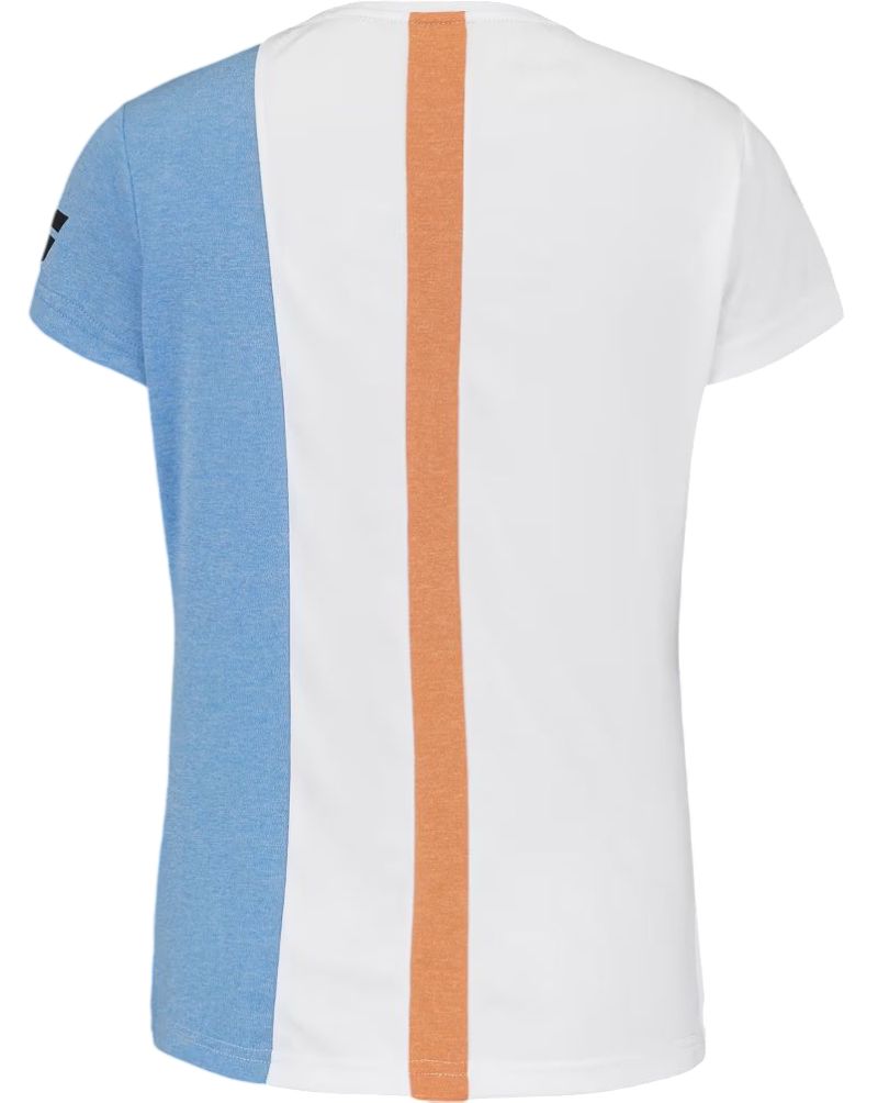 Babolat Play Cap Sleeve Top Girl - white/blithe blue